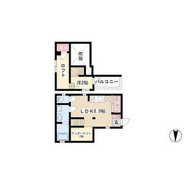 Cachette(カシェット) 102｜愛知県名古屋市南区泉楽通３丁目(賃貸アパート1LDK・1階・24.88㎡)の写真 その2