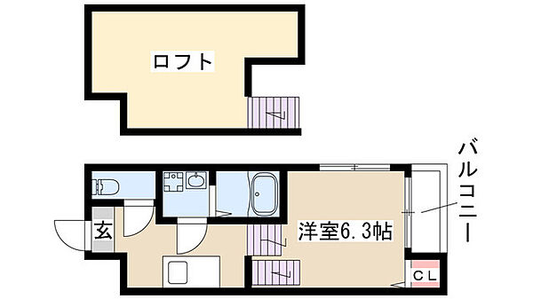 ハーモニーテラスワカ 202｜愛知県名古屋市南区中江２丁目(賃貸アパート1K・2階・21.19㎡)の写真 その2