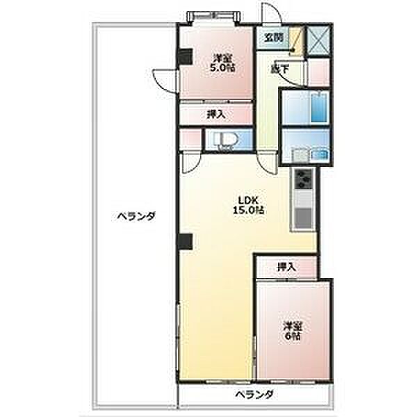 ミラ川名 403｜愛知県名古屋市昭和区川名町４丁目(賃貸マンション2LDK・4階・61.95㎡)の写真 その2