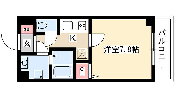 アトネス1604 305｜愛知県名古屋市昭和区滝子町(賃貸マンション1K・3階・24.84㎡)の写真 その2