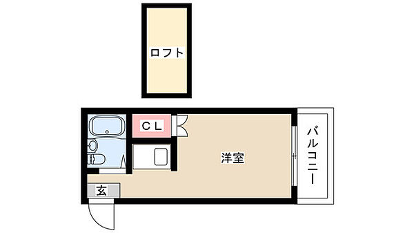 ニッシンハイツ宝田 206｜愛知県名古屋市瑞穂区宝田町６丁目(賃貸アパート1K・2階・15.70㎡)の写真 その2