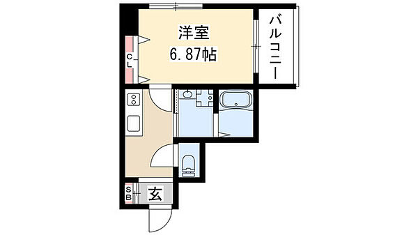 シャンポール内田橋 203｜愛知県名古屋市南区明治１丁目(賃貸マンション1K・2階・28.16㎡)の写真 その2