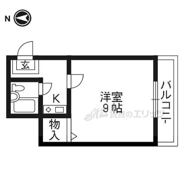 京都府京都市山科区大塚檀ノ浦(賃貸マンション1K・2階・24.30㎡)の写真 その2