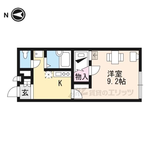 レオパレスラグラシューズ 205｜京都府京田辺市三山木柳ケ町(賃貸マンション1K・2階・26.08㎡)の写真 その2