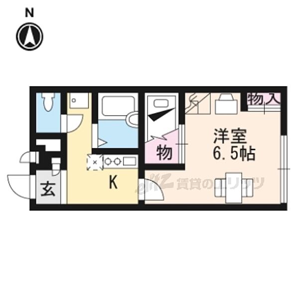 レオパレスサンクエトワール 203｜京都府京都市山科区西野野色町(賃貸アパート1K・2階・20.28㎡)の写真 その2