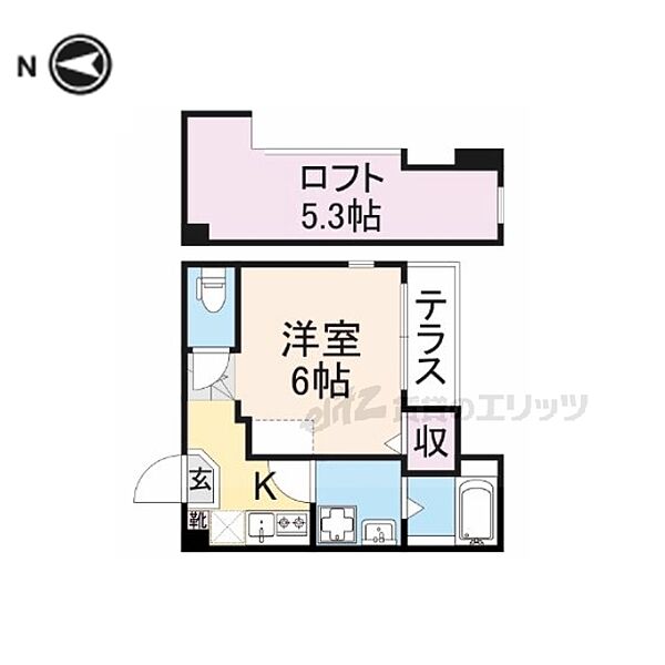 イロハ淀下津町 101｜京都府京都市伏見区淀下津町(賃貸アパート1R・1階・20.66㎡)の写真 その2