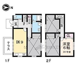 KENT HOUSE 2階ワンルームの間取り