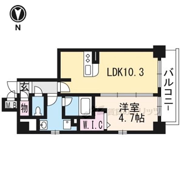 京都府向日市寺戸町小佃(賃貸マンション1LDK・3階・39.51㎡)の写真 その2