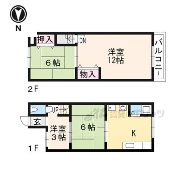 東野森野町23-29貸家 0001｜京都府京都市山科区東野森野町(賃貸テラスハウス3DK・1階・63.15㎡)の写真 その2