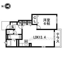 京都府綴喜郡井手町大字井手小字山田（賃貸アパート1LDK・1階・45.89㎡） その2