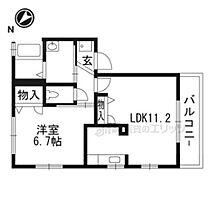 ブルーム州見台 105 ｜ 京都府木津川市州見台１丁目（賃貸アパート1LDK・1階・42.30㎡） その2