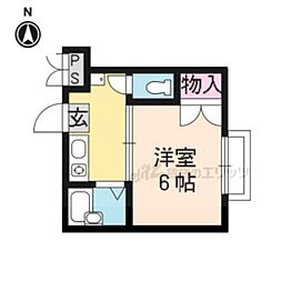 ハイツコクボ 2階1Kの間取り