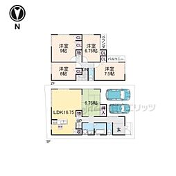 JR奈良線 棚倉駅 徒歩13分の賃貸一戸建て 1階5LDKの間取り
