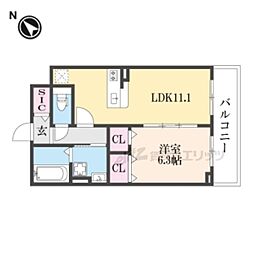 和幸館 2階1LDKの間取り