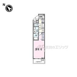 近鉄京都線 向島駅 徒歩8分の賃貸アパート 1階1Kの間取り