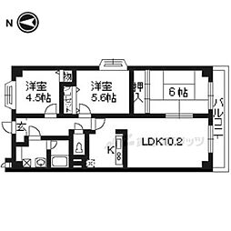 レジデンス碩 3階3LDKの間取り