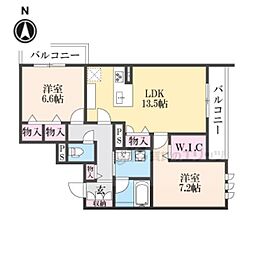 ミラーエステートイーストビル 2LDKの間取図画像