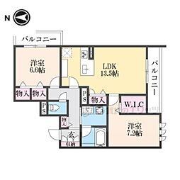 ミラーエステートイーストビル 3階2LDKの間取り