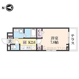 メゾン　ド　シュシュ 1階1Kの間取り