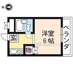 メゾン・アイゼン 2階1Kの間取り