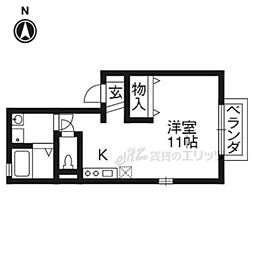 アルシオネ ワンルームの間取図画像