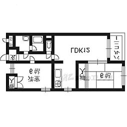 カーサM・N 2LDKの間取図画像
