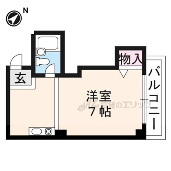 タイムスピア 405｜京都府京都市山科区小野蚊ケ瀬町(賃貸マンション1K・4階・22.00㎡)の写真 その2