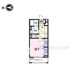 トラント・ドゥ 1Kの間取図画像