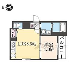 F asecia Tabit 1LDKの間取図画像