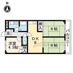 グランコート長岡 2LDKの間取図画像