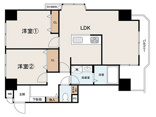 間取り アグラード堺 2階/203