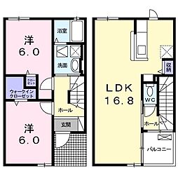 ドリーミーハウス1 2LDKの間取図画像