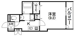 アンスリウム 1Kの間取図画像