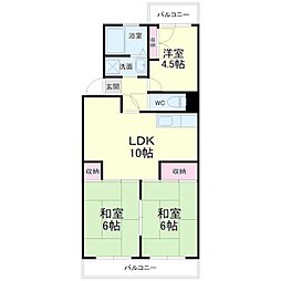パレスセルシオ2 3LDKの間取図画像