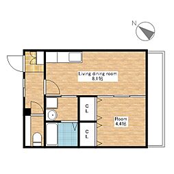 アーク280 1階1LDKの間取り