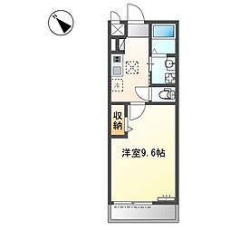 Asahi Tarnal(アサヒ ターナル) 1Kの間取図画像