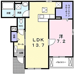 フォンヴィラージュ 1LDKの間取図画像
