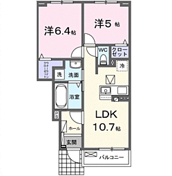 ブリーゼ メゾンII 2LDKの間取図画像