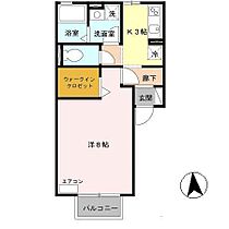 サルドセジュール2番館 206 ｜ 滋賀県野洲市行畑（賃貸アパート1K・2階・32.80㎡） その2