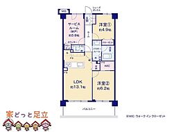 間取図画像 2SLDK