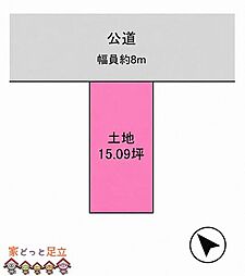 足立区花畑3丁目 古屋付き売地