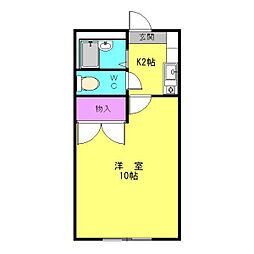 ラ・ムール 1Kの間取図画像