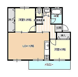 間取図画像 2LDK