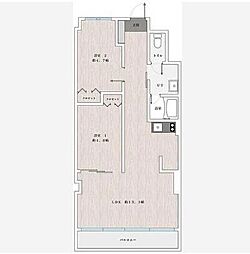 ターミナルハイツ24 2LDKの間取図画像