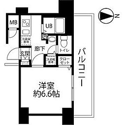 プレミアムコート名古屋金山インテルノ 11階1Kの間取り