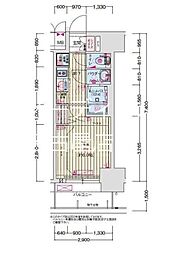 プレサンス東別院セレニス 3階1Kの間取り