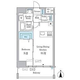アリエッタNagoya 10階1LDKの間取り