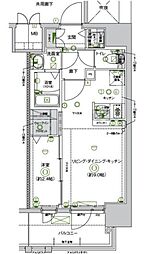 CREST TAPP志賀本通 2階1LDKの間取り