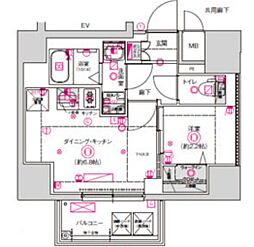 CREST TAPP東別院 1DKの間取図画像