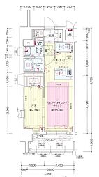 プレサンス名古屋グロウ 1LDKの間取図画像